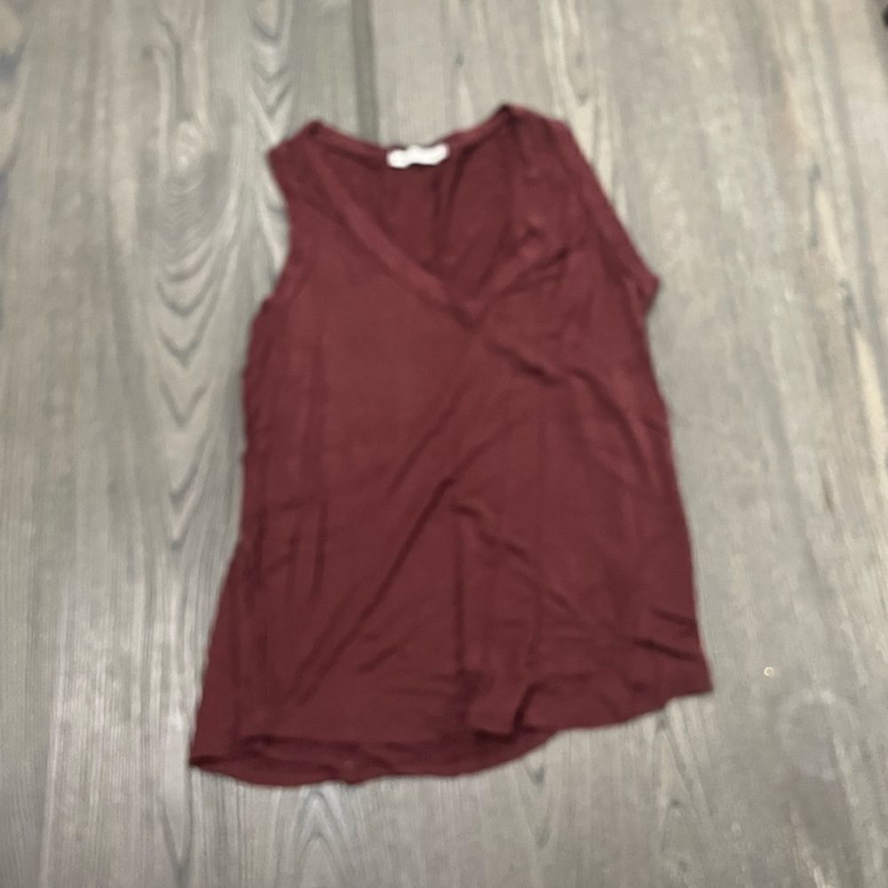 We The Free Chocolate Brown V-Neck Tank Top Size XS